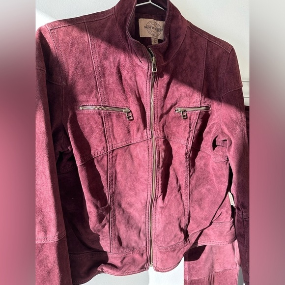 Vintage Suede Jacket & Pant Set - “Skotts Suede” - Deep Plum - Size 6 - Picture 3 of 13